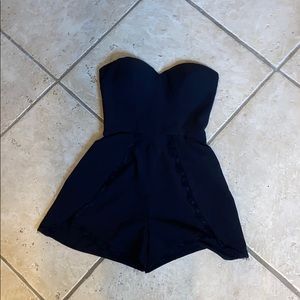 Bebe strapless black romper